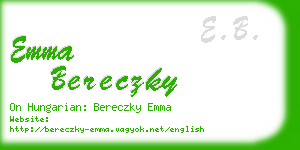 emma bereczky business card